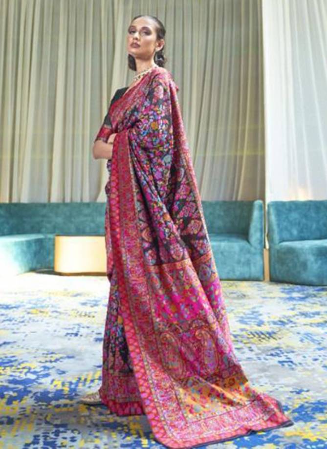 RAJTEX KASHMIRA SILK Fancy Latest Designer Heavy Wedding Wear Handloom Weaving Modal Kashmiri Saree Collection